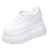 8CM 10CM Genuine Leather 12cm Summer Platform Women Casual Shoes Chunky Sneakers Running Walking shoes 34- 40
