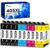 Set of 10 Ink Cartridges 405XL Compatible with Epson 405 XL for Workforce Pro Printers WF-4820 WF-3820 WF-4830 WF-3825