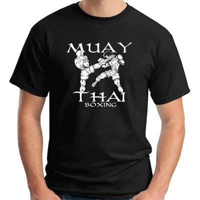 Муай Тай - Тайский Бокс Ударные Единоборства Футболка 100% Хлопок Круглый Вырез Летняя С Коротким Рукавом Повседневная Мужская Футболка Размер S-3XL