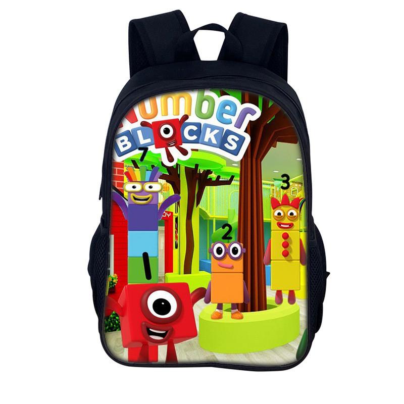 Детский рюкзак Numberblocks из дышащего нейлона для школы и учебы