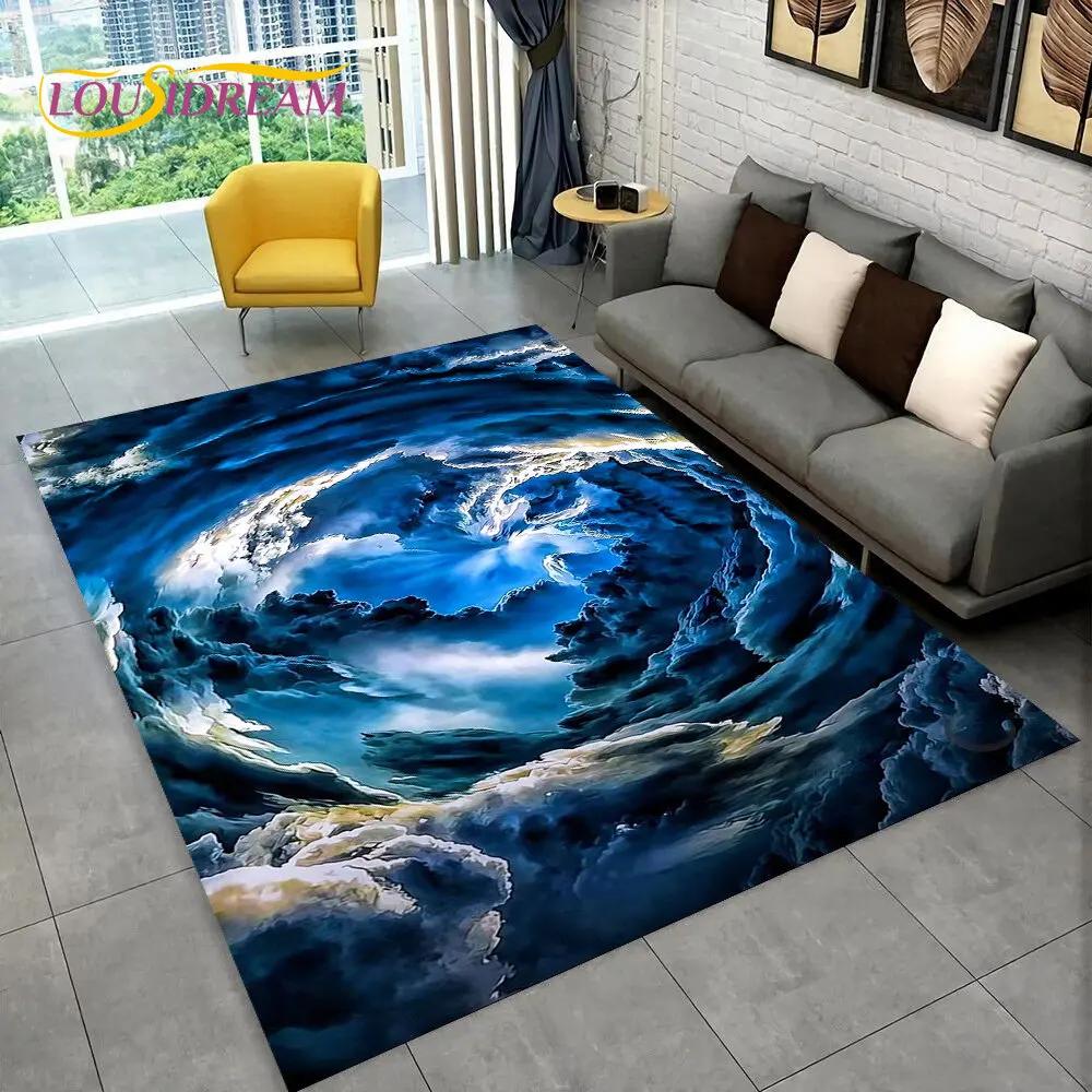 3D Natural, Tornado, Cloud Twister, большой коврик, ковер для гостиной, спальни, дивана, коврик для украшения, нескользящий напольный коврик