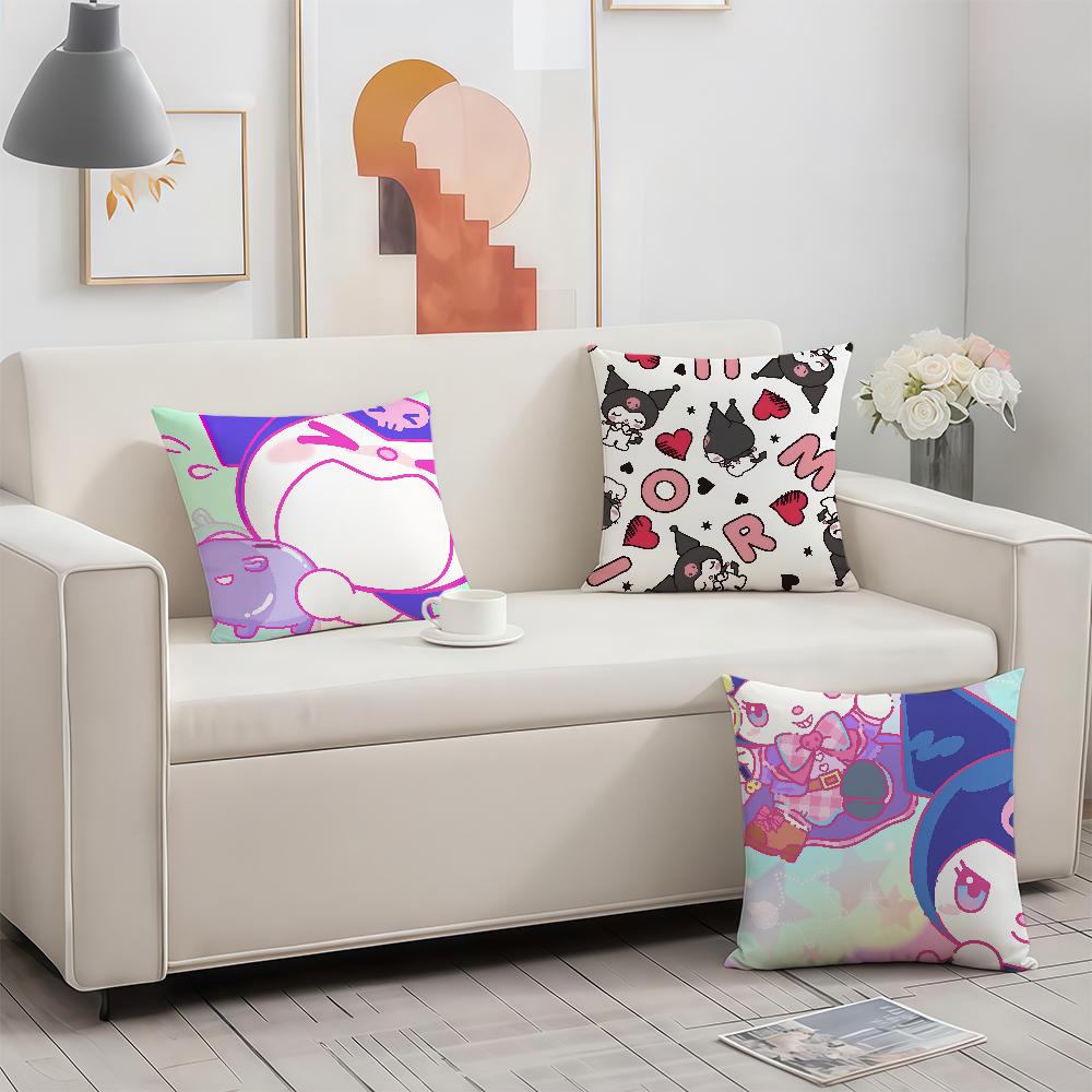 KKuromiS Cute cushion cover Birthday Anniversary Gifts Double Sided Printed Zipper Cushion Cover Soft Skin Bedding