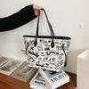 New Fashion Printed Canvas Bag Women's Large Canvas Shoulder Bag Shopping Canvas Bag