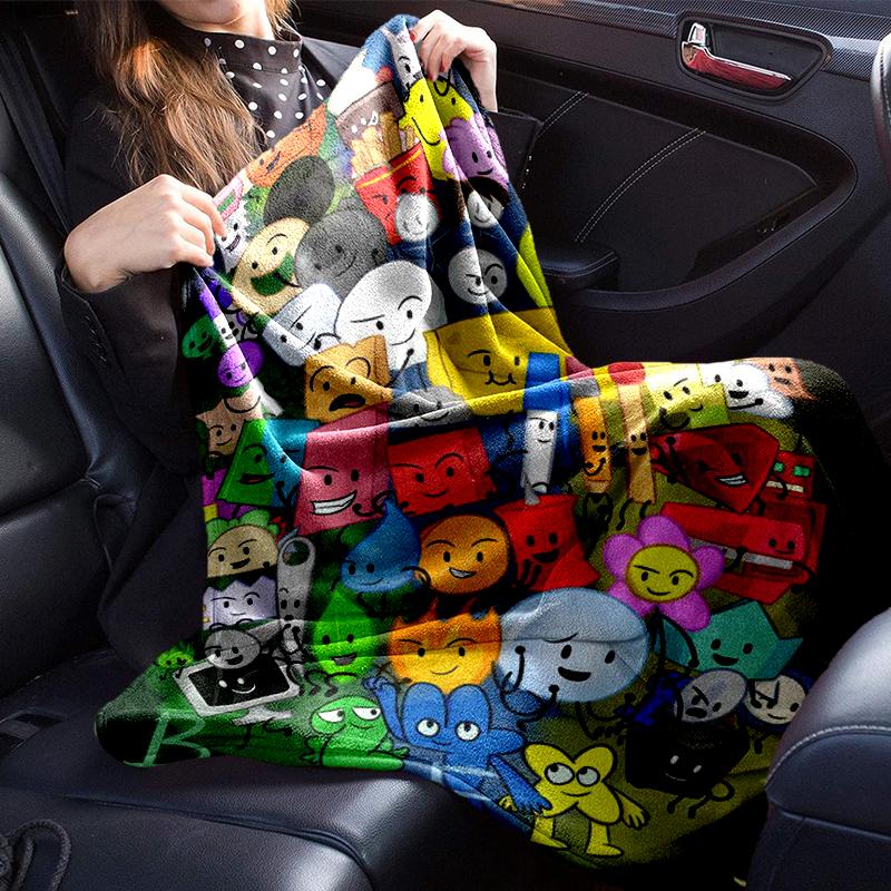 Colorful Dream Island Collage Blanket Flannel Blanket for bed, sofa, Camping, Hiking, Picnic Essentials, gift for family Fan gifts