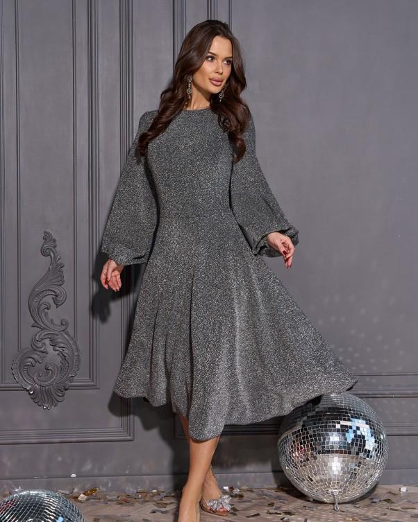 Fitted Dress with Shiny Lurex ISSA PLUS