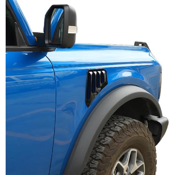 Linskip Fender Vent Trim Kit for 2021-2024 2026 Ford Bronco Standard, Fender Vent Covers for Bronco 2/4 Door Accessories Gloss Black