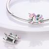 925 Sterling Silver Rainbow Sunflower Beads Animal Elephant Pendant Charms Fit Bracelet For Women