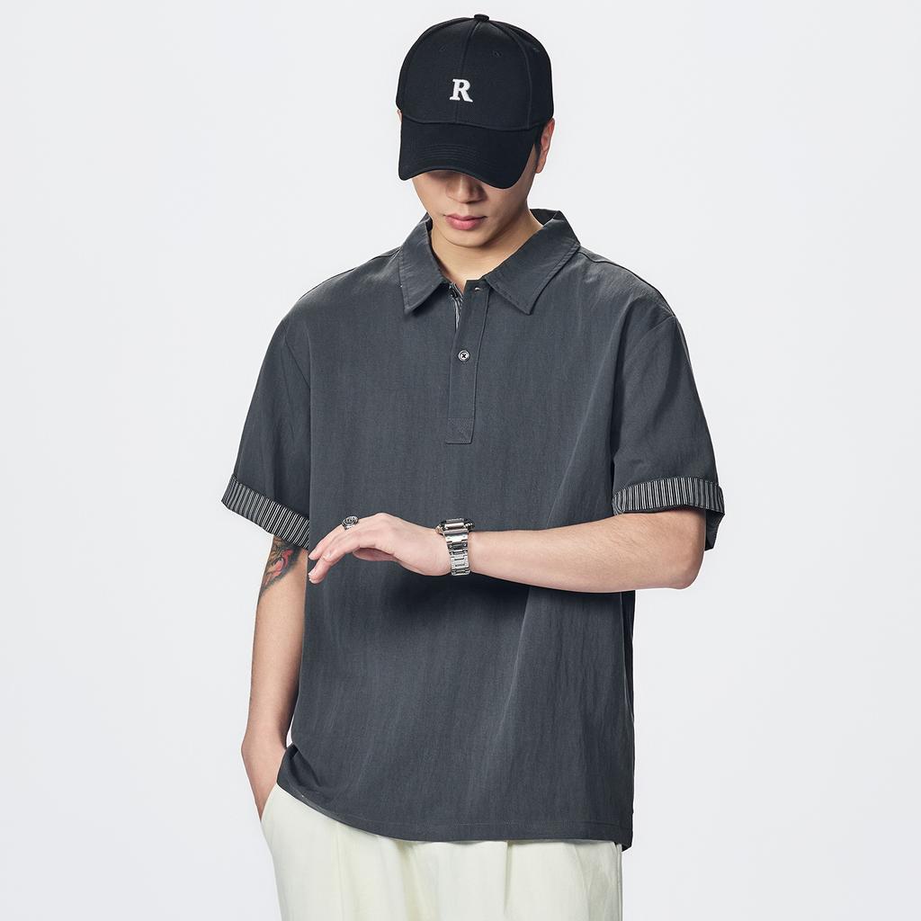 High-end design versatile T-shirt for men, 2026 new spring collection, loose fit, trendy casual style, short-sleeved top