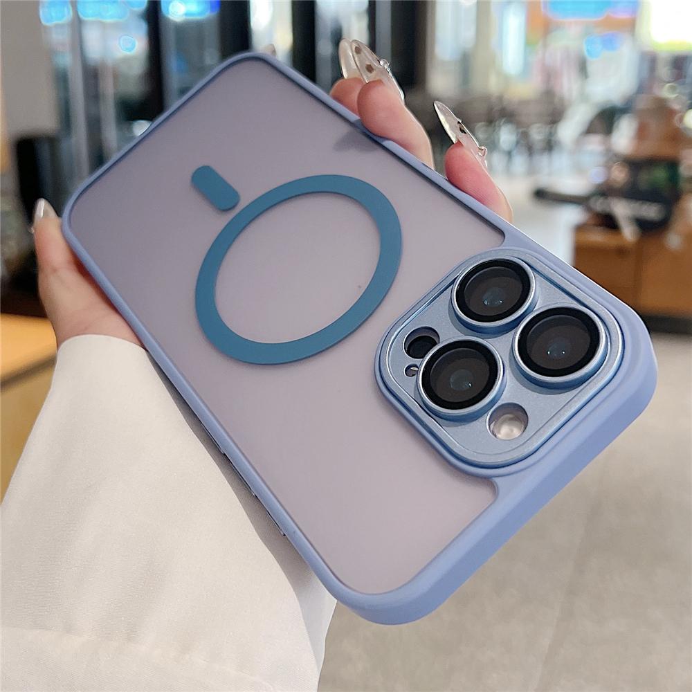 Magnetic Matte Translucent Shockproof Case For Magsafe iPhone 11 12 Pro Max 12 Mini 11Pro 12Pro Max Wireless Charging Cover