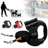 С фонариком, двойная выдвижная поводок для собак, выдвижной держатель для пакетов для экскрементов, тяговая веревка для собак, светодиодные фонари, вращение на 360°