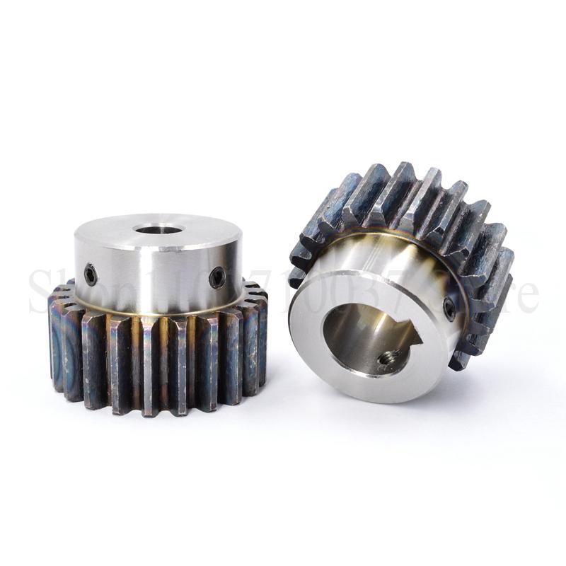 1PC 2M 12T-24T Spur Gear Bore 8/10/12/14/15/16/17/18/19/20/22/24mm Carbon Steel Pinion Motor Gear With Step