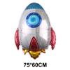 CUCU Rocket Astros Balloon Birthday Astronaut Spaceship Foil Balloons Cartoon Sci-Fi Space Anime Theme