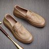 British Leather Foot Cover One Pedal Loafers Men'S Breathable Business Low-Top Casual Leather Shoes Soft-Soled Beanie Shoes Men
