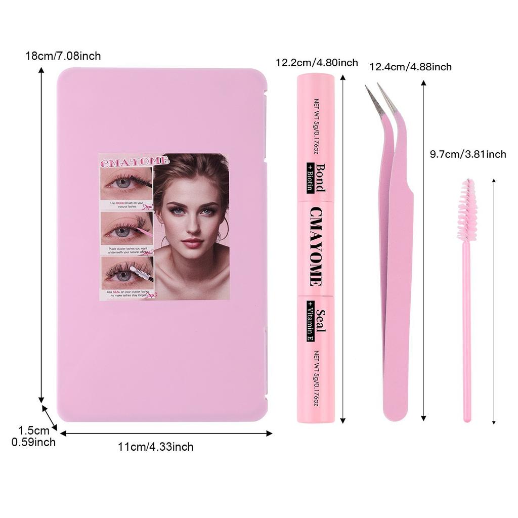 640 Tufts Of D-Curve Single Tufts Of False Eyelashes 10-16Mmdiy Dense Natural Segmented Grafting