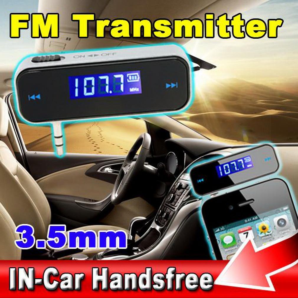 High Quality FM Transmitter Wireless LCD 3.5mm In-Car Transmitter car mp3 Transmitter Handsfree Audio Reciever USB Music Player