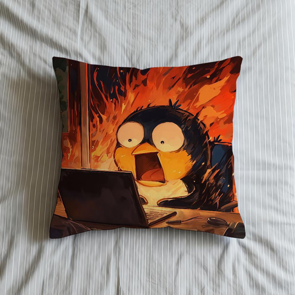 Cushion Surprised Cover Soft Case Sofa Living Room Home Comfortable Office Decor Computer Cute Angry Protective Pillow Covers