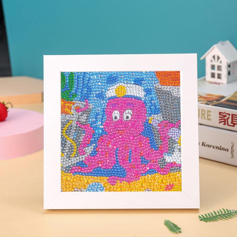 Новая DIY Алмазная Живопись Фоторамка из Массива Дерева Шкатулка Алмазная Наклейка Сова Мультяшная Ручная Алмазная Живопись