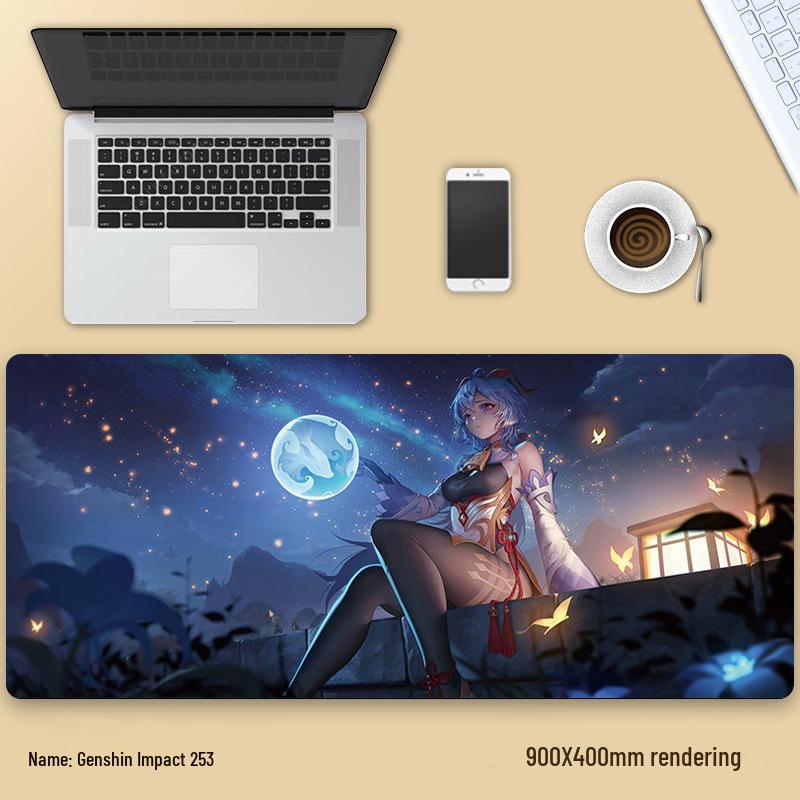 Очень большой коврик для мыши Genshin Impact Венти - Утолщенный аниме коврик для клавиатуры