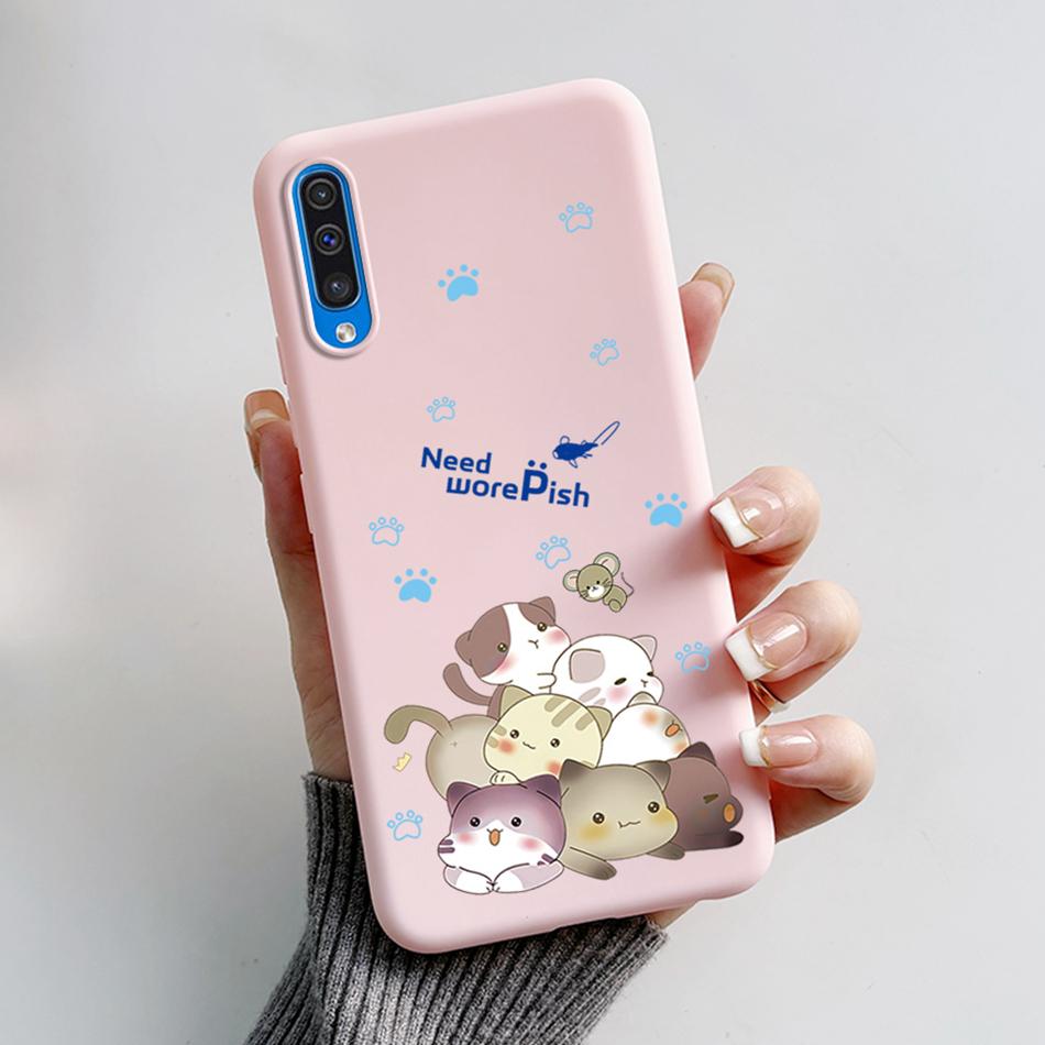 Чехол для Samsung A50 A50S A30S Мультяшный Мягкий Жидкий Силикон Полная Защита Задняя Крышка Телефона Для Galaxy A 50 50S 30S Funda Оболочка