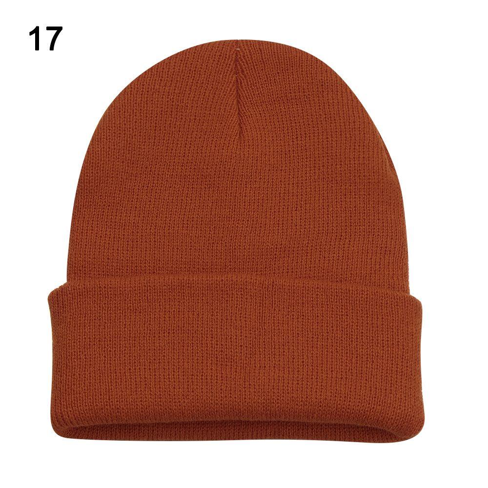 New Solid Cute Woman/Men Knitted Beanies Female Beanie Caps Winter Autumn Hats Warmer Bonnet