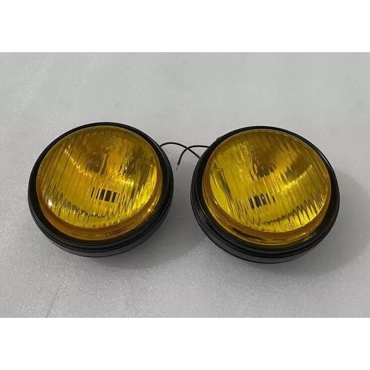 Пара желтых противотуманных фар Hella с крышкой и лампочкой H3 (галогенная) Универсальные