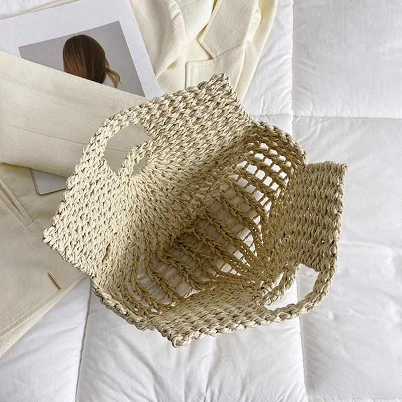 Yogodlns Богемная пляжная сумка большой вместимости, женская соломенная сумка, стильная сумка из натуральной травы, дизайнерская женская сумка-корзина ручной работы, сумка через плечо
