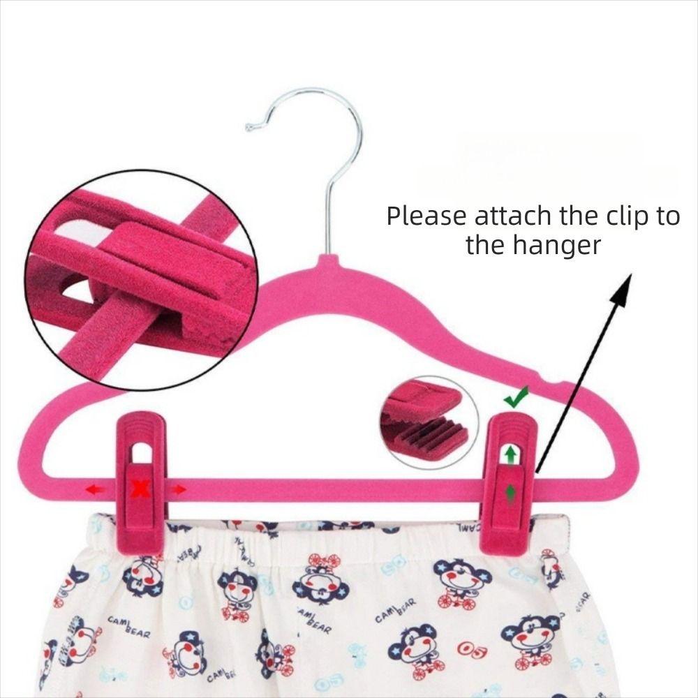 20Pcs Non-Slip Flocked Hanger Clips Strong Finger Bed Sheets Clips  Drying Clothes