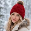 Утолщенные вязаные шапки Морозные крючком Шапка Модная зимняя шапка Женские