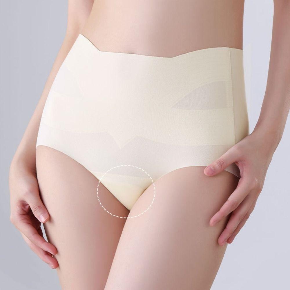 Бесшовное фитнес-невидимое нижнее белье со средней посадкой, нижнее белье для контроля живота, йога