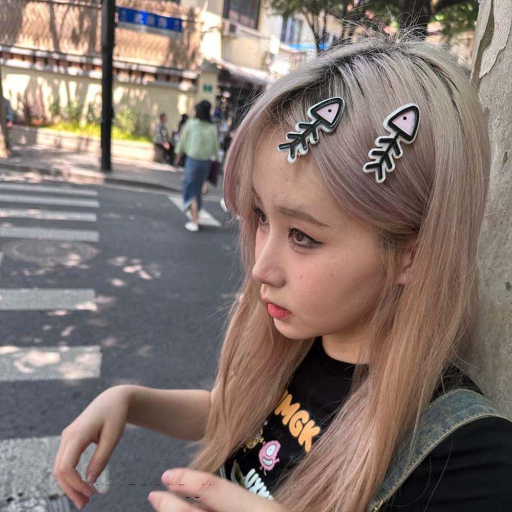 Acetic Acid Hair Clips Barrettes Fish Bone Hair Pins Funny Hair Clips for Women  Gifts