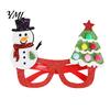 Fun Holiday Accessories for Kids Christmas Glasses, Glitter Party Glasses Frames, Novelty Elf Snowman Santa Claus Elk Frames Reindeer Eyeglasses