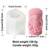 Embossed Santa Candle Silicone Mold Christmas Elk Cylinder Plaster Making Tool Handmade Mold Stripe Column Party Decoration Handmade Gift