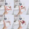 Ae120 Merry Christmas Santa Design Electroplated Glass Phone Cases for Samsung S25 Ultra iPhone 11 16 Pro Xiaomi Redmi Lens Full Protection Back Cover