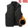 Big Size Clothing Store Vest Men Fleece-lined Lightweight Padding Warm Golf Sleeveless Jacket Male Plus Extra Large 10XL