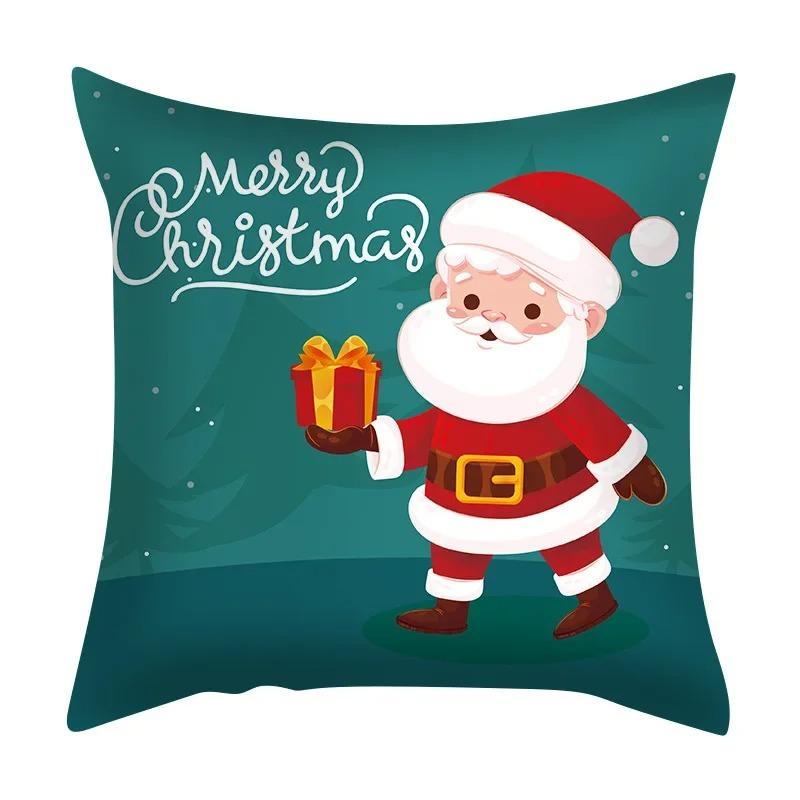 Christmas Themed Pillowcases Car Accessories Office Santa Claus Living Room Sofa Home Pillowcases