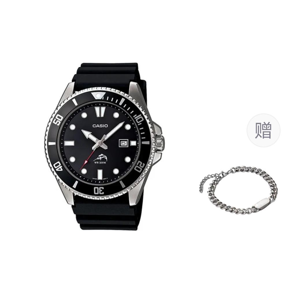 Casio Мужские Черные Часы MDV106-1A-