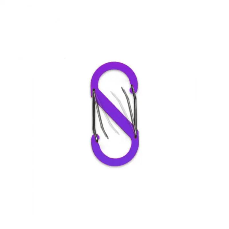 1pc S Type Carabiner With Lock Backpack Buckle Aluminum Alloy Outdoor Camping Small-sized S-shaped Climbing Buckle S-shaped