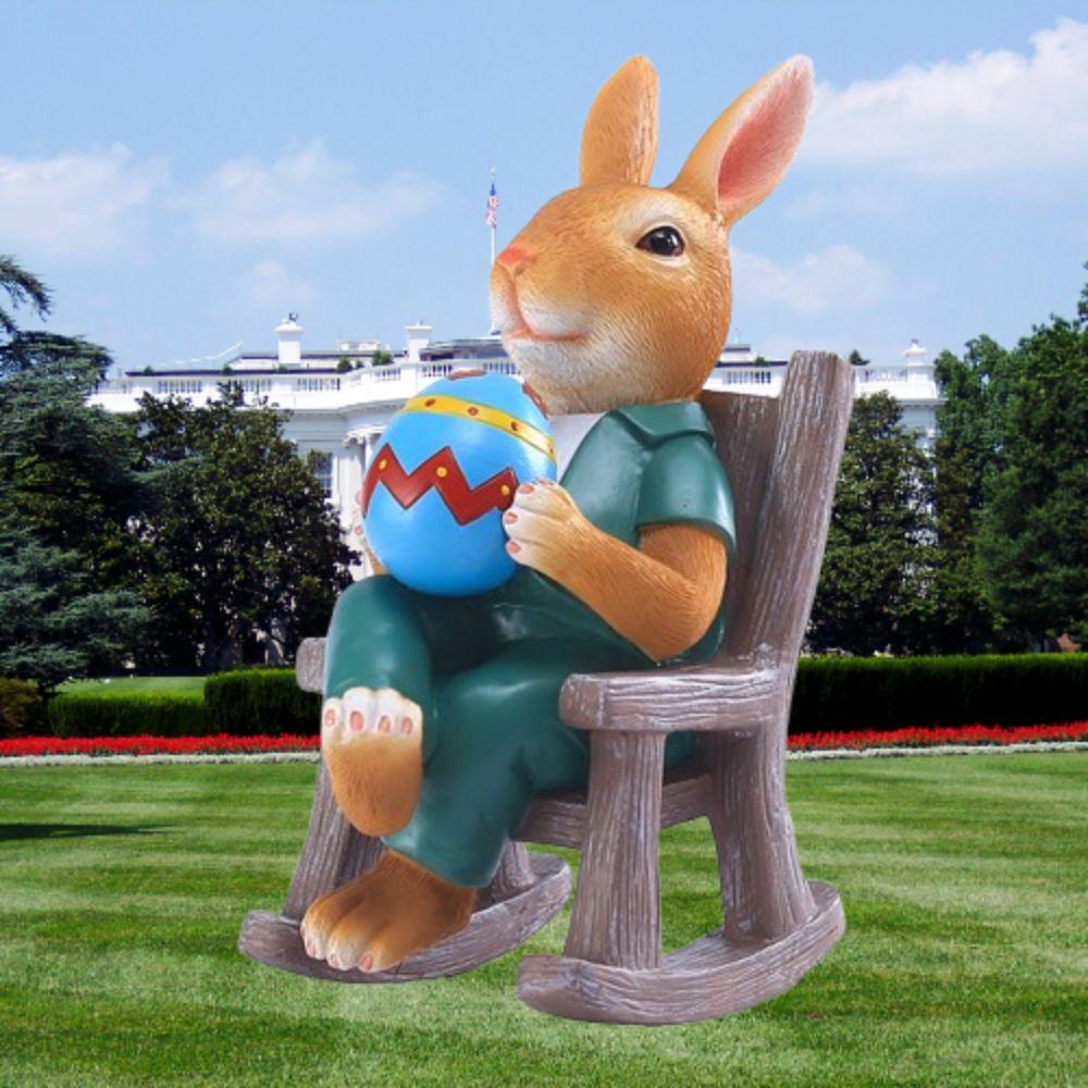 Кресло-качалка в виде яйца «Фестиваль кролика», фигурка милого животного, книжная полка, шкаф