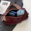 High Quality PU Leather  Wide Shoulder Strap Shoulder Bag  Women Vintage Ladies Small Handbag  Pillow Messenger Crossbody Bag