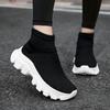 Autumn and Winter New Socks and Shoes Fly-woven Sports Short Boots Women's and Women's Boots Large Size One-pedal Socks Shoes