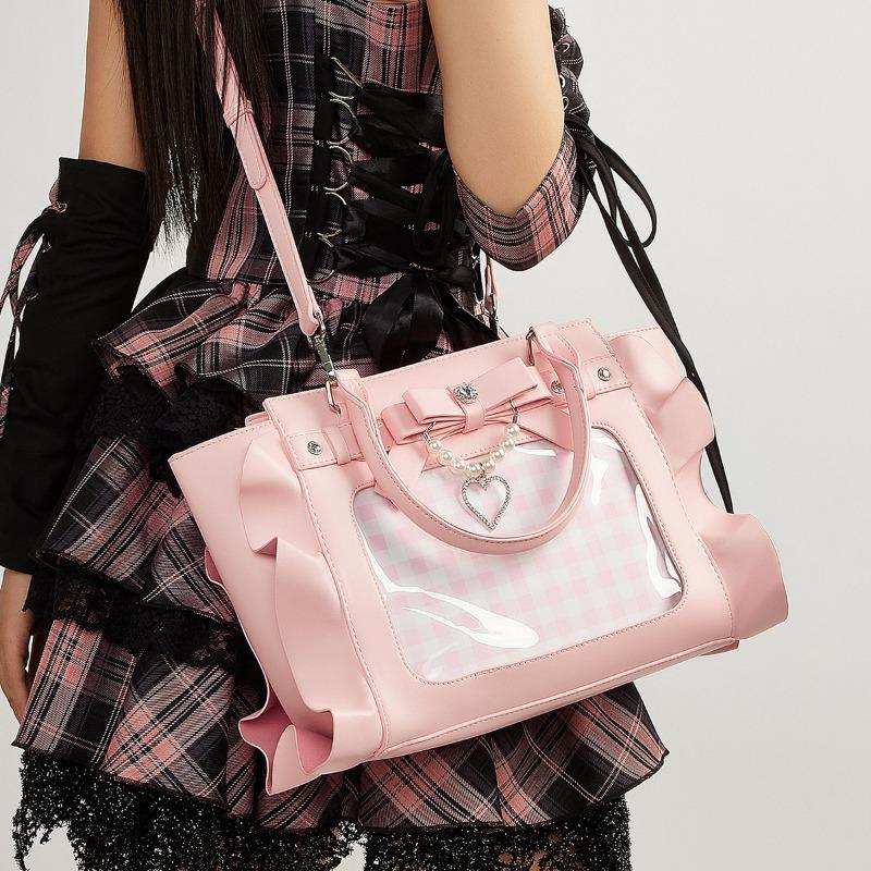 [pu] Женская сумка через плечо Mine Love Portable Snacks Lace Pearl