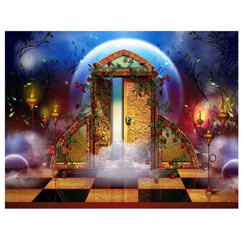 Diy 5D Diamond Painting Fantasy Flower Door Diamond Embroidery Full Drill Cross Stitch