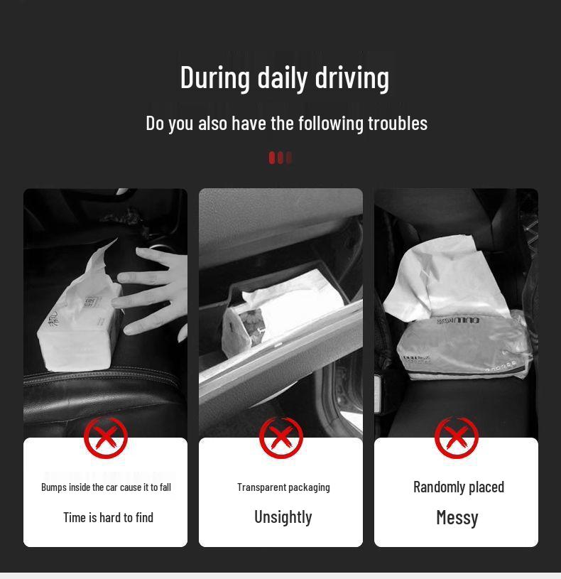 Trumpchi S7 Car Armrest Tissue Box Storage for Interior Decoration