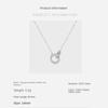 S925 Sterling Silver Double-ring Tang Grass Pattern Necklace Women's Elegant Light Luxury Niche Design High-end Tassel Interlocking Pendant