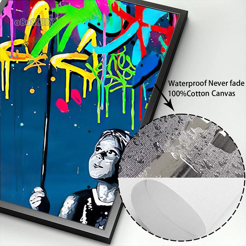 Горячий мяч, детский граффит, холст, картина, Бэнкси, баллон, девушка, мечта, большие мечты, плакаты, уличные настенные художественные фотографии, Куадрос, домашний декор