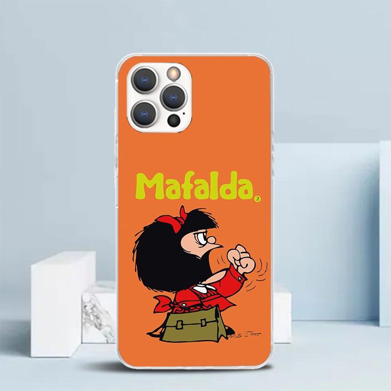 Mafalda Cartoon Phone Case For IPhone 16 17 Air 16E 15 14 Plus 13 Mini 12 11 Pro Max 7 8 + SE 2020 Soft TPU Back Cover 16 17 Air