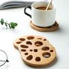 1pc-Wooden Coasters, Insulation Mats, Bamboo Heat-resistant Coasters, Room Decorations, Kitchen Supplies