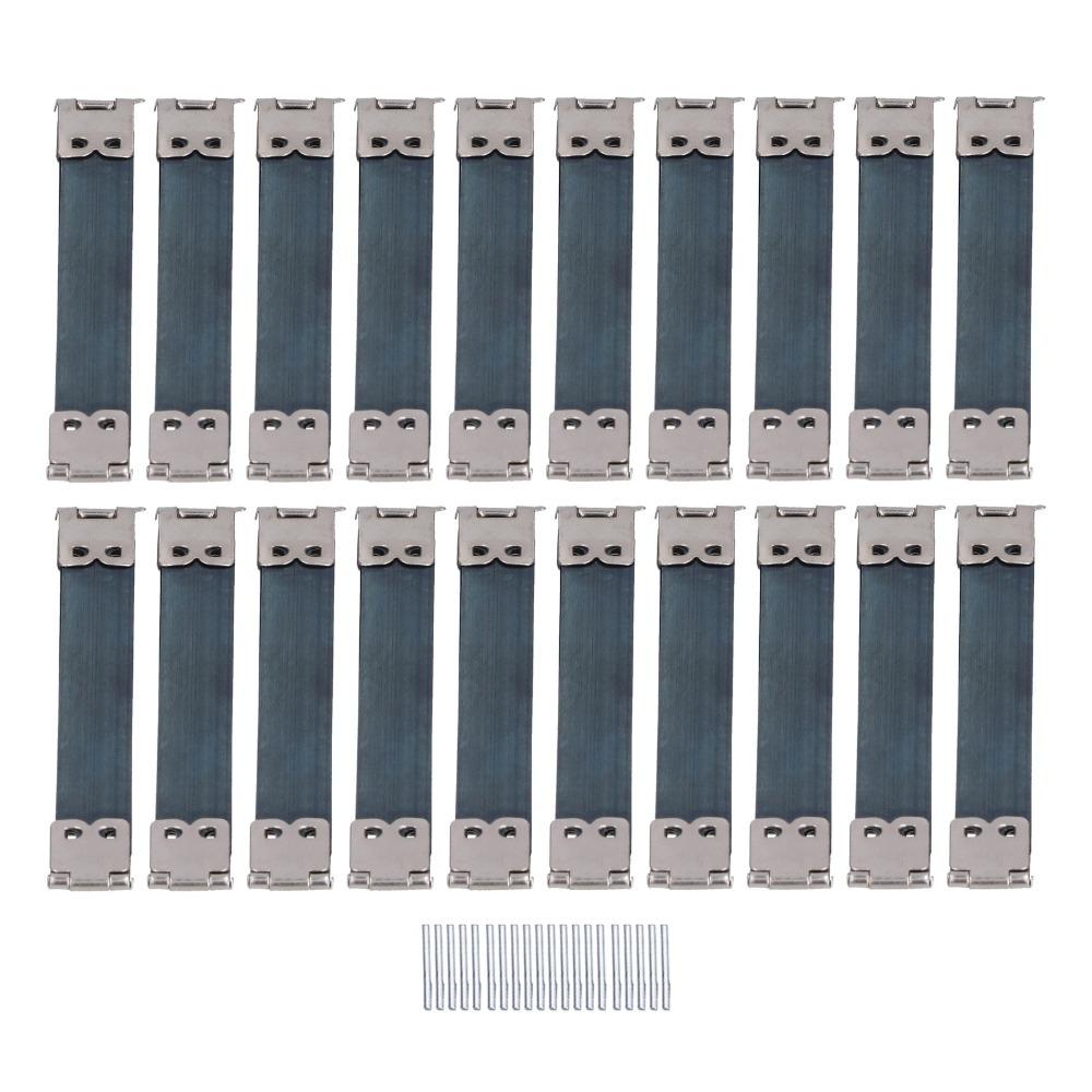 20pcs 10cm/3.94in Long Internal Flex Frame Silver Coin Purse Frame Kiss Clasp Clip DIY Sewing