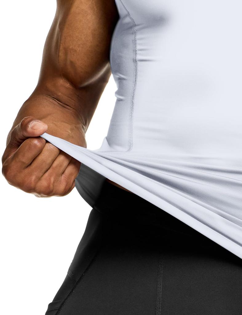 Tesla Спортивная майка без рукавов с УФ-защитой, компрессионная, для основы, компрессионная футболка, мужская майка, защита, влагоотводящая, быстросохнущая,