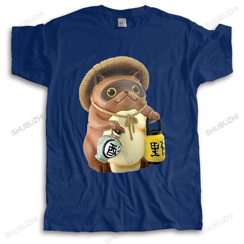 New fashion Male shubuhzi Black Tshirt loose tops Japanese Raccoon Dog Tanuki Mujina Anime Manga Cute unisex casual teeshirt